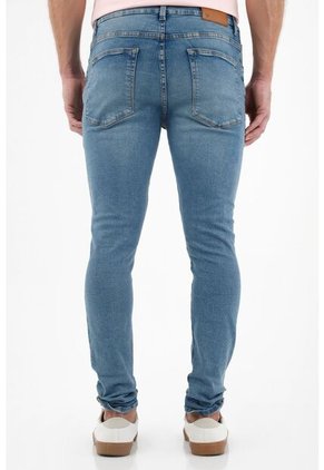 Tennis Jean Super Skinny Azul Para Hombre