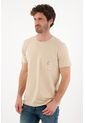 Tennis Camiseta Básica Con Bolsillo Y Estampado Café Para Hombre de Tennis