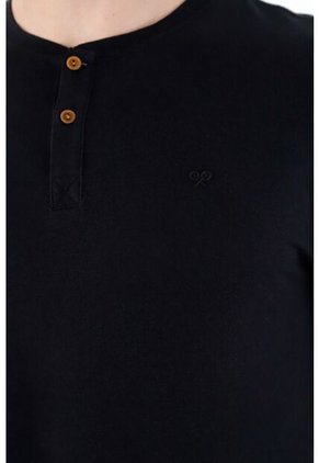 Camiseta Negra Manga Larga Para Hombre