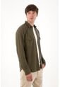 Buzo Tipo Camisa Verde Para Hombre de Tennis