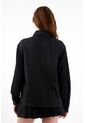 Tennis Camisa Con Detalles De Lentejuelas Y Lino Negra Para Mujer de Tennis
