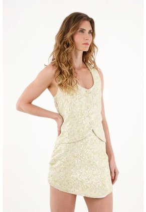 Tennis Chaleco Pretinero Con Lentejuelas Para Mujer