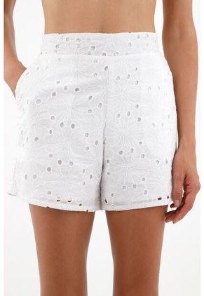 Tennis Bermuda En Ojalillo Blanca Para Mujer