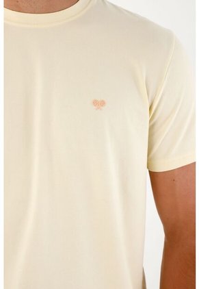 Tennis Camiseta Con Mini Raqueta Amarilla Para Hombre