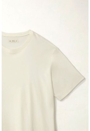 Tennis Camiseta Oversize Con Cuello En Rib Blanca Para Mujer