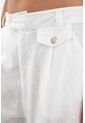 Pantalón Blanco En Lino Para Mujer de Tennis