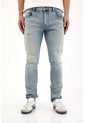 Tennis Jean Nudy Con Desgastes Localizados Azul De Ajuste Relajado Para Hombre Con Detalle único de Tennis