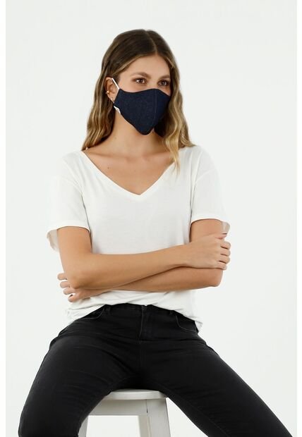 Tapabocas Para Mujer Tennis, Tapabocas Entero Denim