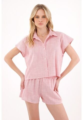 Tennis Pijama Con Manga Sisa Roja Para Mujer Tennis