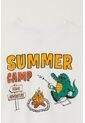 Camiseta Con Estampado Summer Camp Blanca Para Niño de Tennis