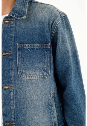 Chaqueta Estilo Trucker Azul Para Niño