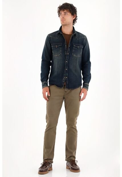 Tennis Pantalón Nudy Tiro Medio Verde Para Hombre