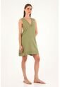 Vestido Verde Corto Silueta Tipo A Para Mujer de Tennis