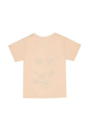 Camiseta Amarilla Con Estampado De Gafas Para Niña