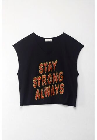 Tennis Camiseta Boxy Fit Manga Sisa Negra Para Mujer Tennis