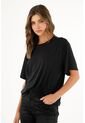 Camiseta Negra Con Recogido Para Mujer de Tennis