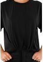Camiseta Negra Con Recogido Para Mujer de Tennis