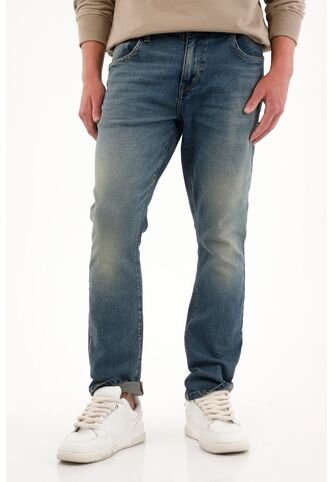 Tennis Jean Nudy Tono Medio Con Bigotes Azul Para Hombre Tennis