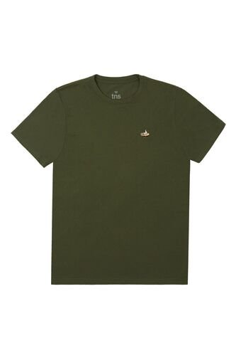 Tennis Camiseta Verde Con Bordado En Punto Corazón Para Hombre Tennis