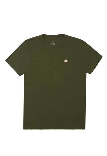 Tennis Camiseta Verde Con Bordado En Punto Corazón Para Hombre