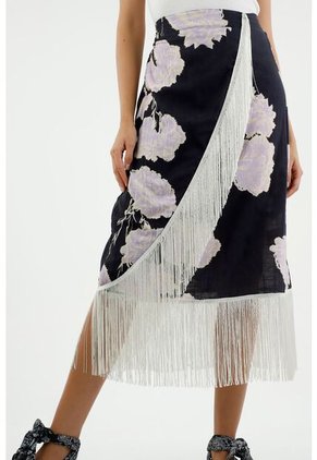 Tennis Falda Midi Estampada Para Mujer