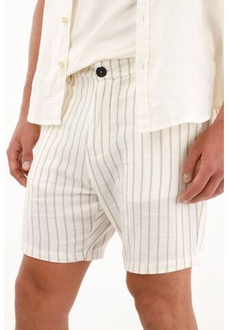 Bermuda Tipo Chino Con Diseño A Rayas Para Hombre Tennis