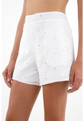 Tennis Bermuda En Ojalillo Blanca Para Mujer