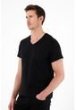 Tennis Camiseta Negra Cuello En V Para Hombre de Tennis