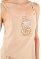 Tennis Vestido Largo Con Vuelo Y Apliques Bordados Crudo Con Caída Natural Para Mujer de Tennis