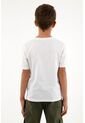 Camiseta Con Bordado Decorativo Blanca Para Niño de Tennis