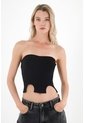 Tennis Camiseta Strapless Negra Para Mujer de Tennis
