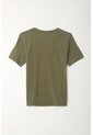 Camiseta Verde Cuello Redondo Para Niño de Tennis