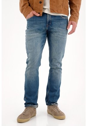Tennis Jean Nudy Con Efecto Craquelado Azul Para Hombre