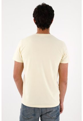 Tennis Camiseta Con Mini Raqueta Amarilla Para Hombre