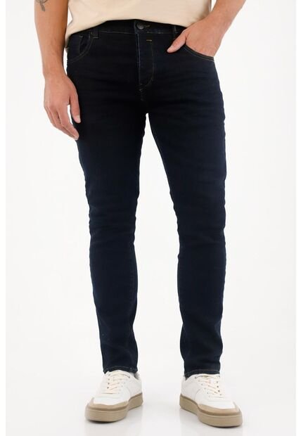 Tennis Jean Skinny Tiro Medio Azul Para Hombre