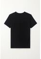 Tennis Camiseta Básica Con Mini Print Negra Para Hombre de Tennis