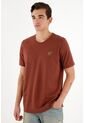 Camiseta Café Con Mini Bordado En Punto Corazón Para Hombre de Tennis