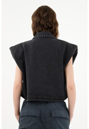 Tennis Chaleco Negro Tipo Blazer Para Mujer