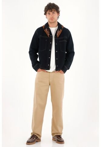 Tennis Pantalón Loose Tiro Medio Crudo Para Hombre Tennis