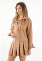 Tennis Camisa En Suede Café Para Mujer de Tennis