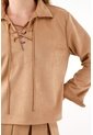 Tennis Camisa En Suede Café Para Mujer de Tennis