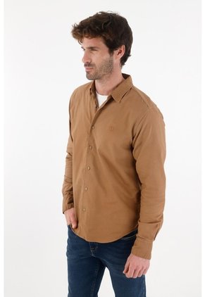 Tennis Camisa Clásica Manga Larga Crudo Para Hombre