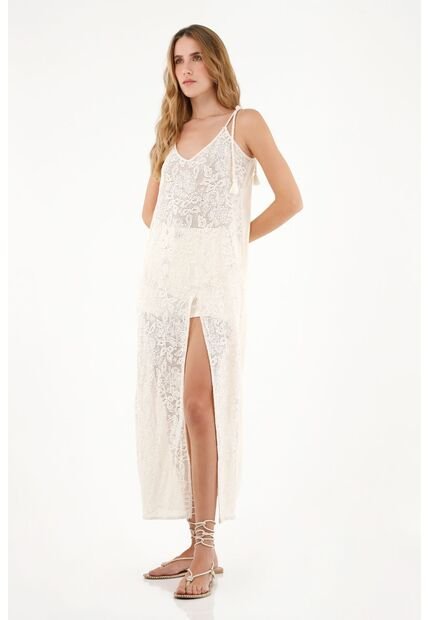 Kimono Crudo Con Transparencia Para Mujer