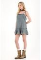 Tennis Vestido Corto En Denim Azul Para Mujer de Tennis