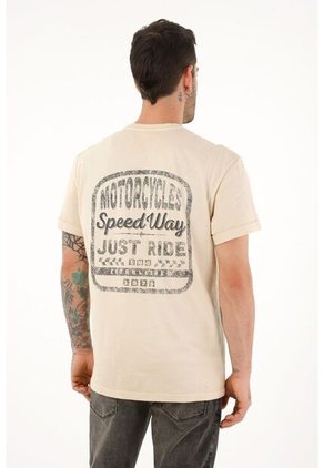 Camiseta Crudo Con Estampado Para Hombre