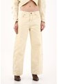 Tennis Jean Wide Leg Con Cortes Desflecados Amarillo Para Mujer de Tennis