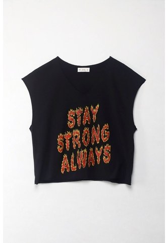 Tennis Camiseta Boxy Fit Manga Sisa Negra Para Mujer Tennis