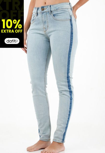 Jean Super Slim Azul Para Mujer