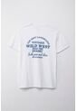 Tennis Camiseta Manga Corta Estampada Blanca Para Hombre de Tennis