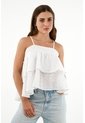 Tennis Camisa Crudo En Ojalillo Para Mujer de Tennis